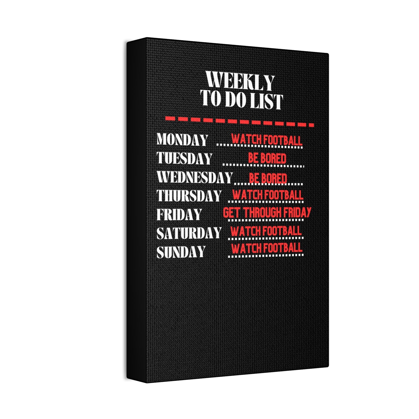 WEEKLY TO DO LIST CANVAS