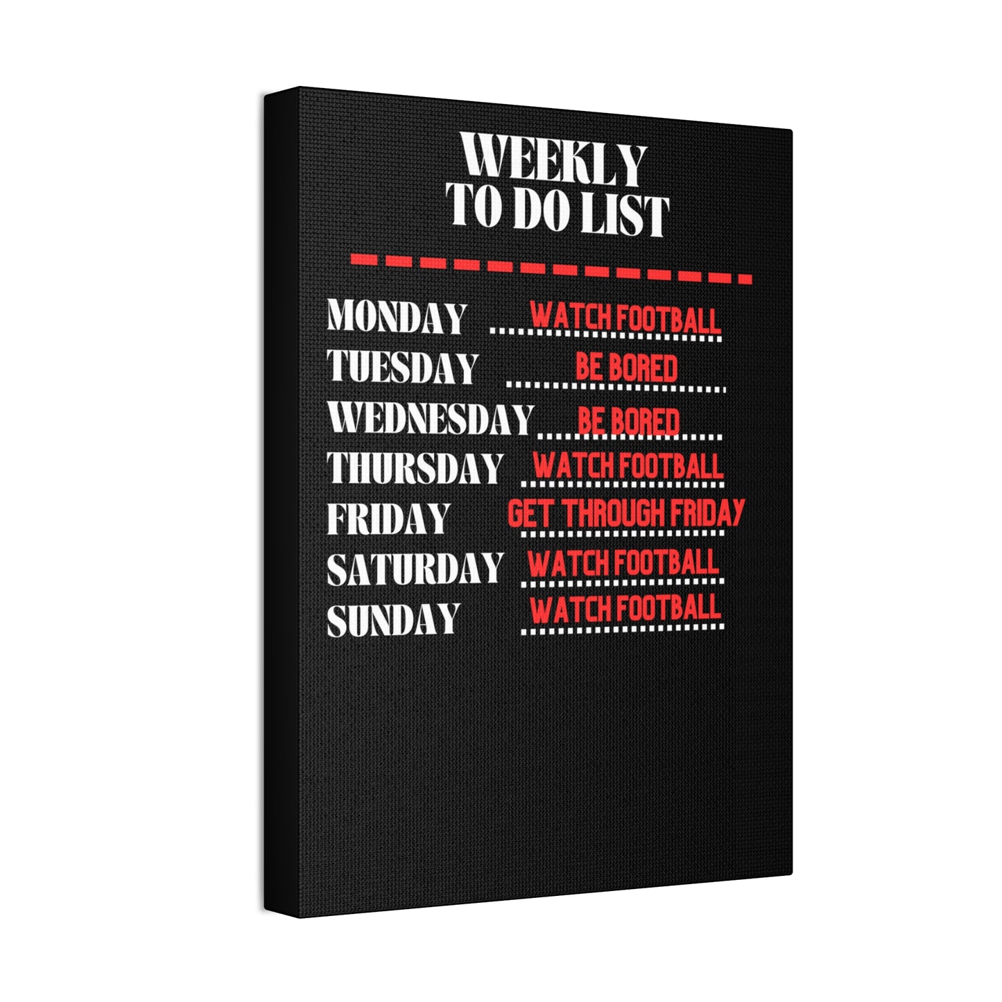 WEEKLY TO DO LIST CANVAS