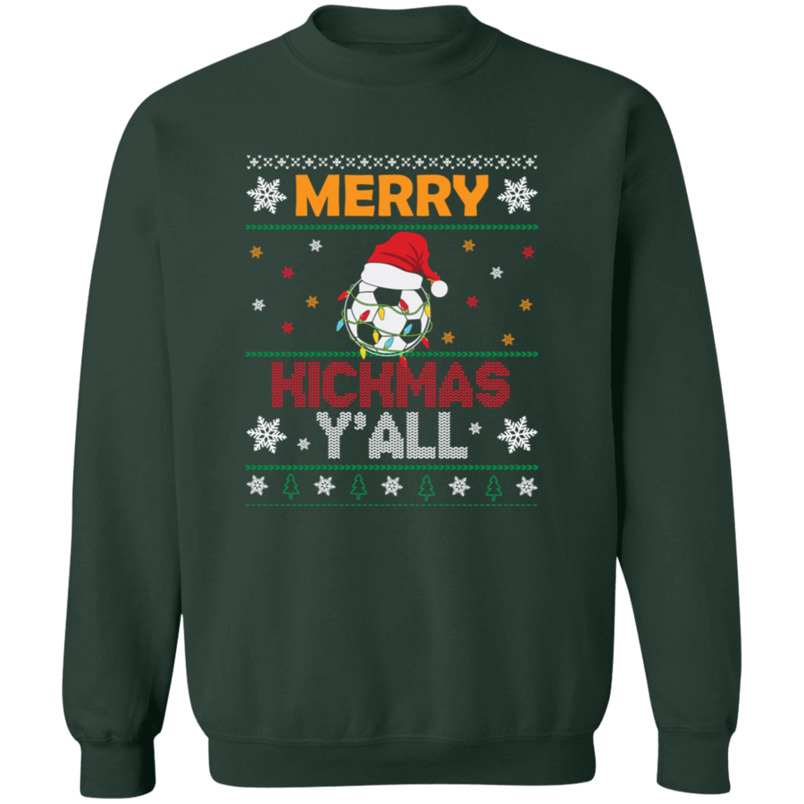 Merry Kick-Mas Soccer Crew Neck Sweat Shirt