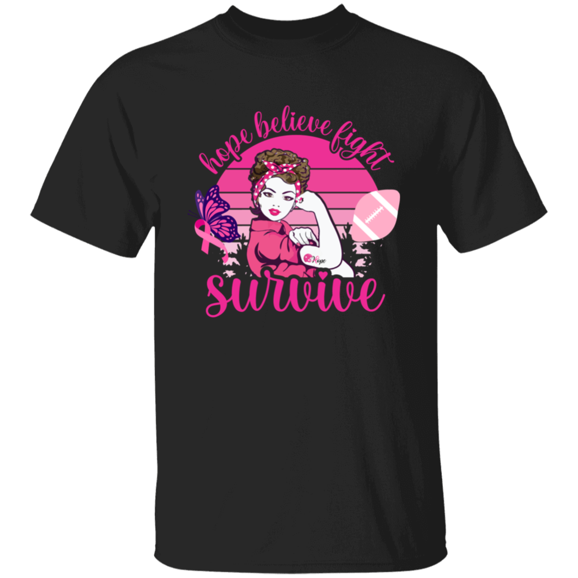 Breast Cancer Awareness Tee-Hope, Believe, Fight