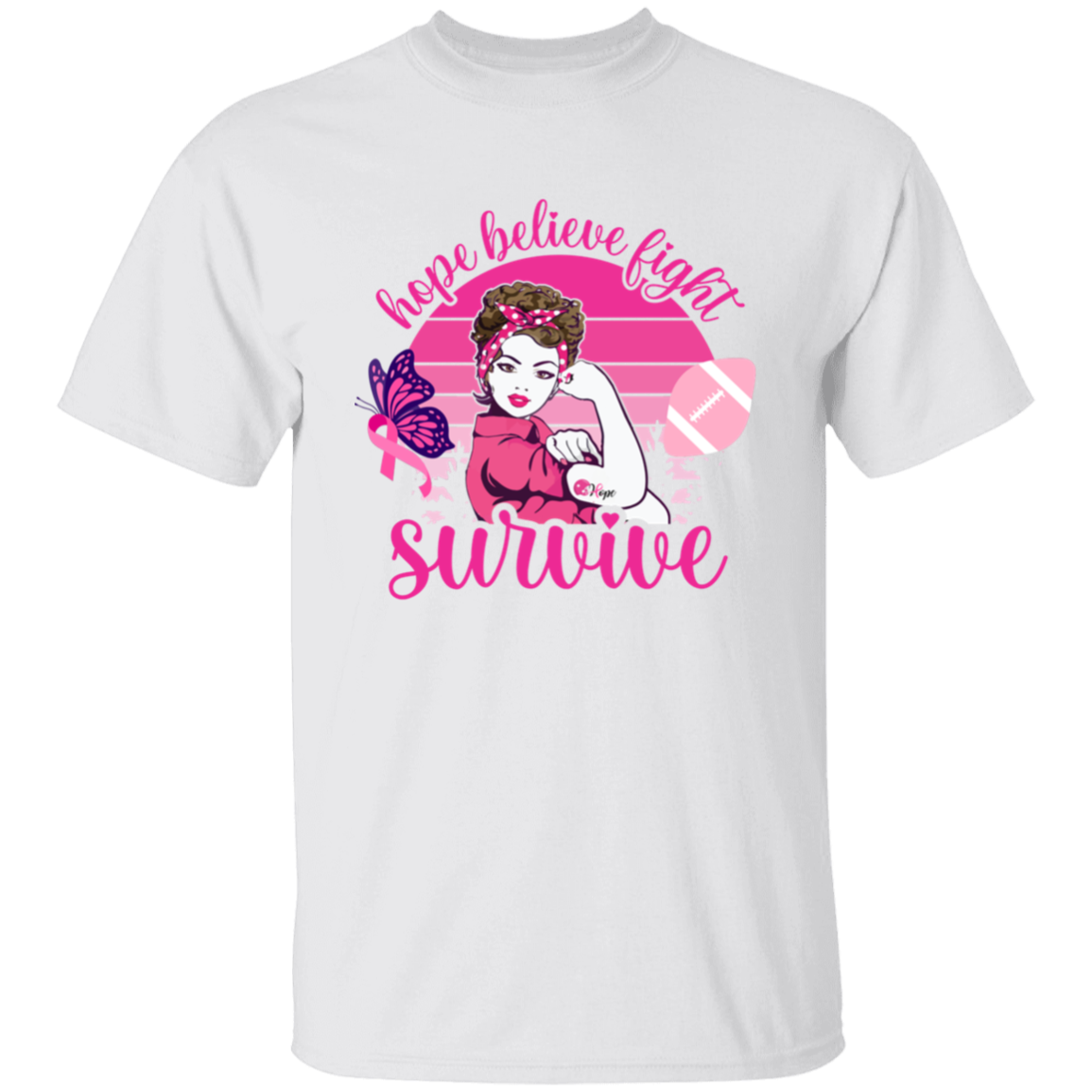 Breast Cancer Awareness Tee-Hope, Believe, Fight