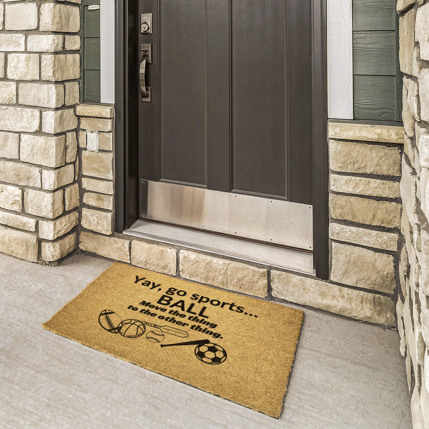 FUNNY YAY, GO SPORTS-DOORMAT