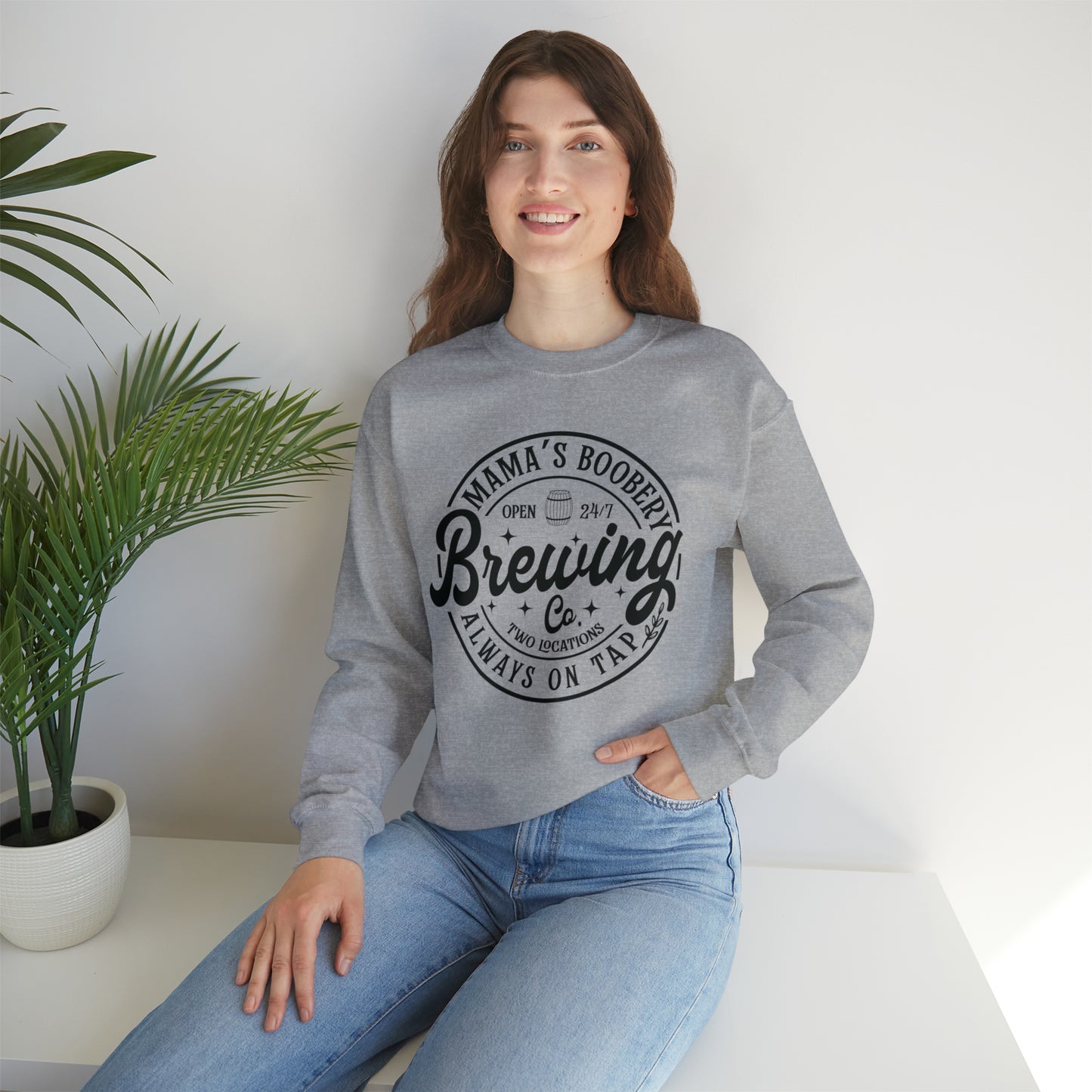 Mama'a BOOBERY Brewing Co. - Heavy Blend™ Crewneck Sweatshirt