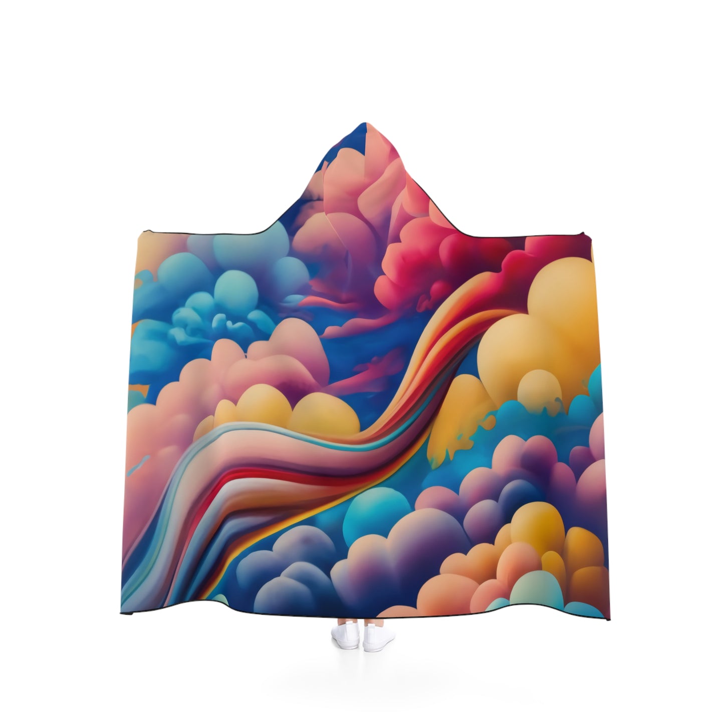 Colorful Cloud Hooded Blanket