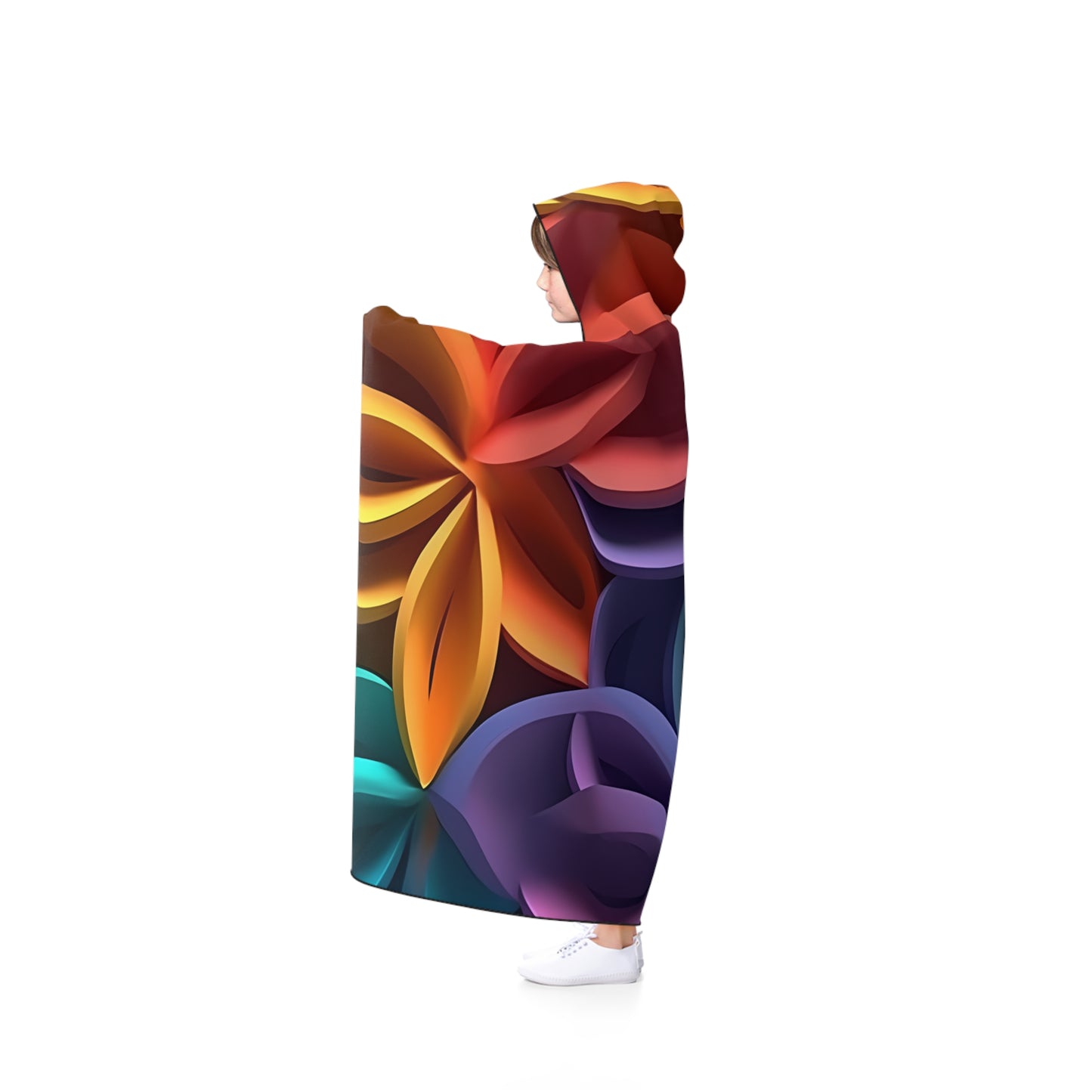 3D Colorful Hooded Blanket Pattern