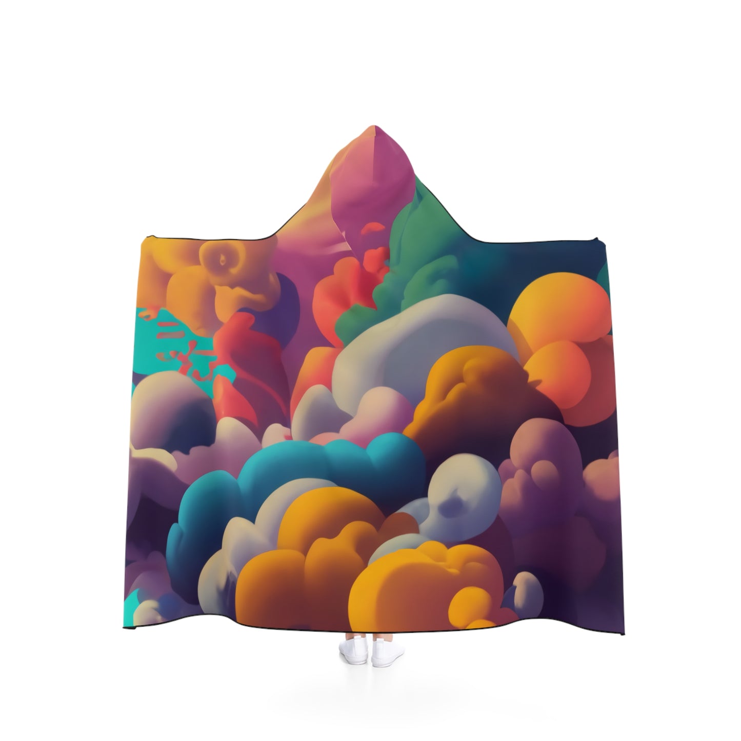 Colorful Smoke Hooded Blanket