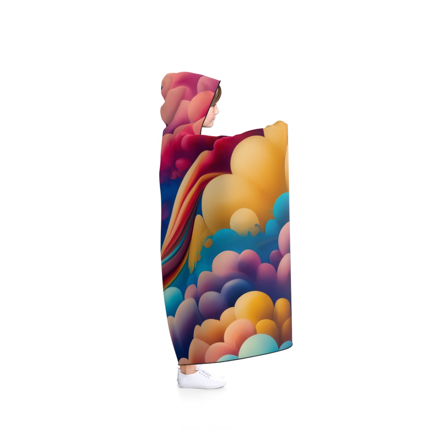 Colorful Cloud Hooded Blanket