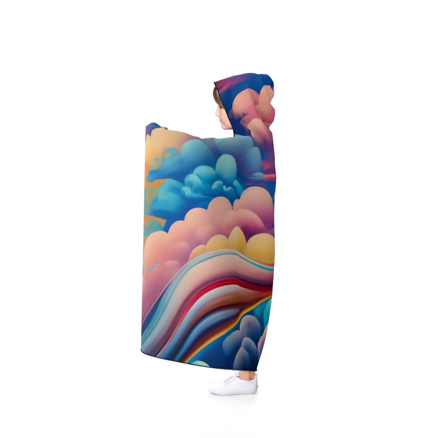 Colorful Cloud Hooded Blanket