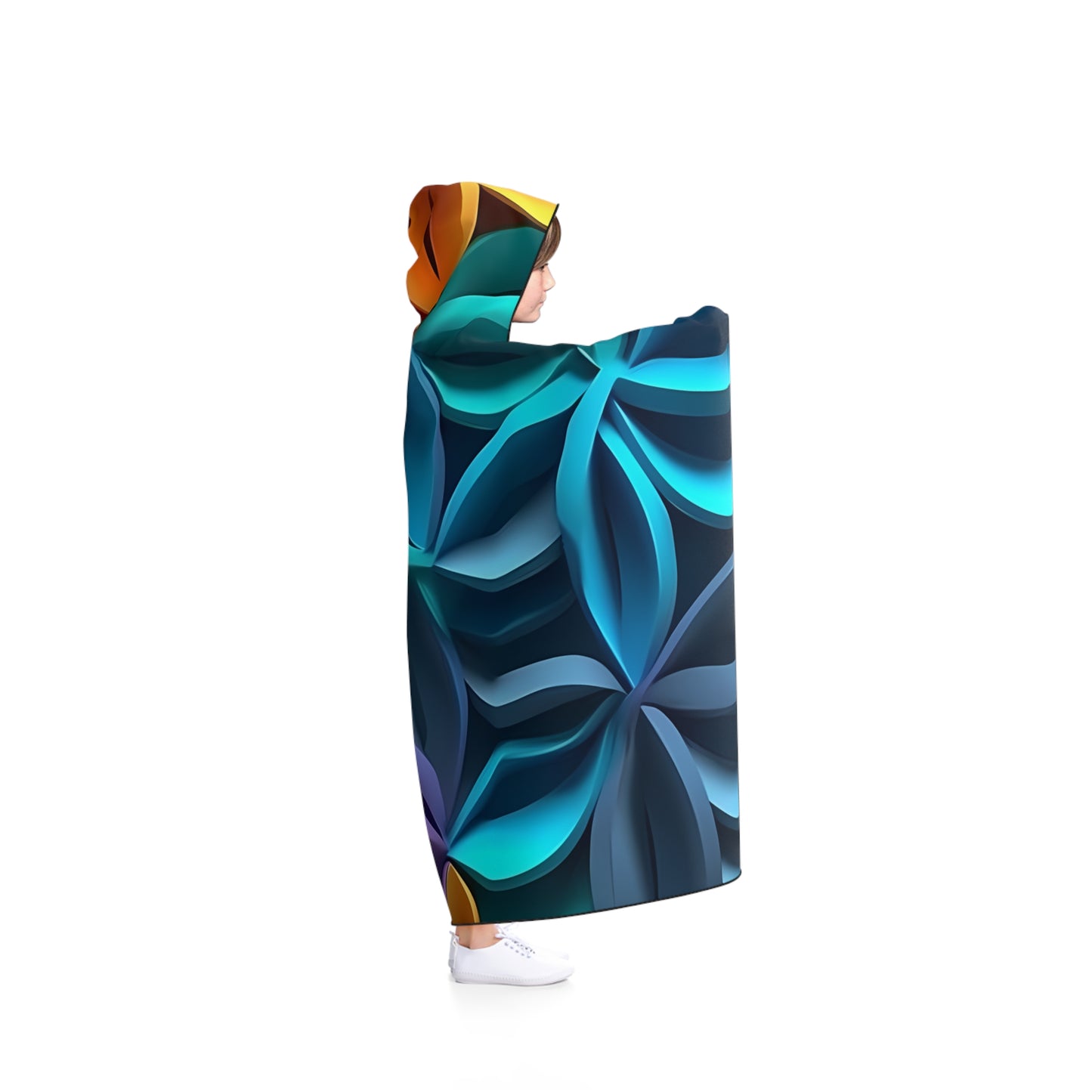 3D Colorful Hooded Blanket Pattern