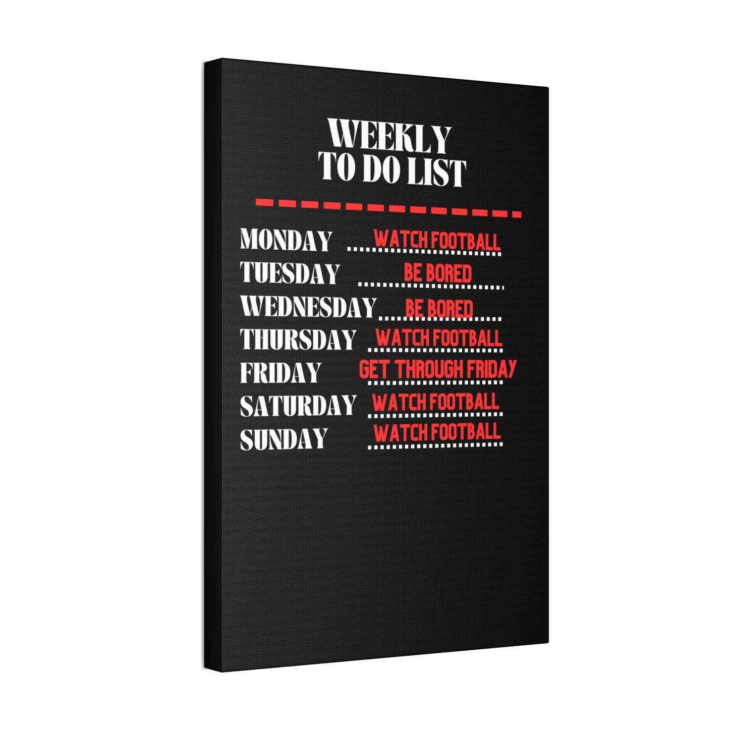 WEEKLY TO DO LIST CANVAS