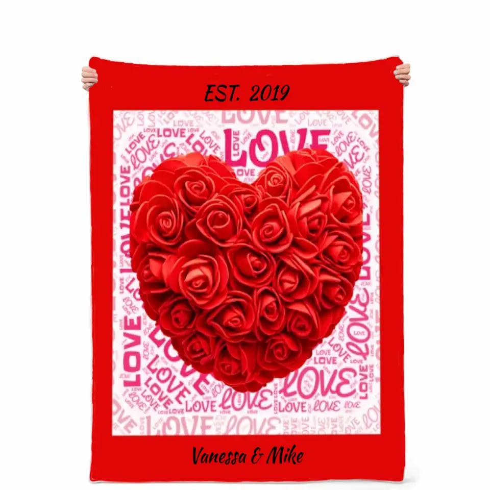 Personalized Love Blanket-Name and Date