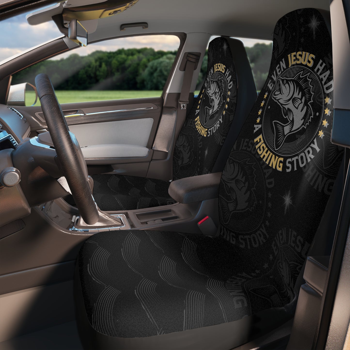 Even Jesus had a Fishing Story- High Quality - Car Seat Covers