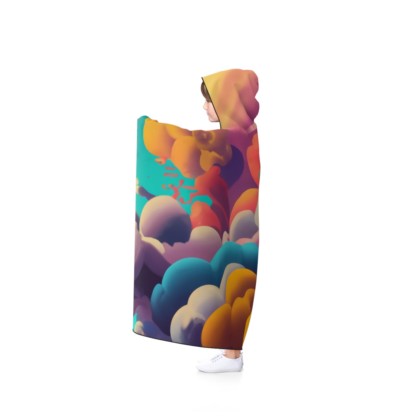 Colorful Smoke Hooded Blanket