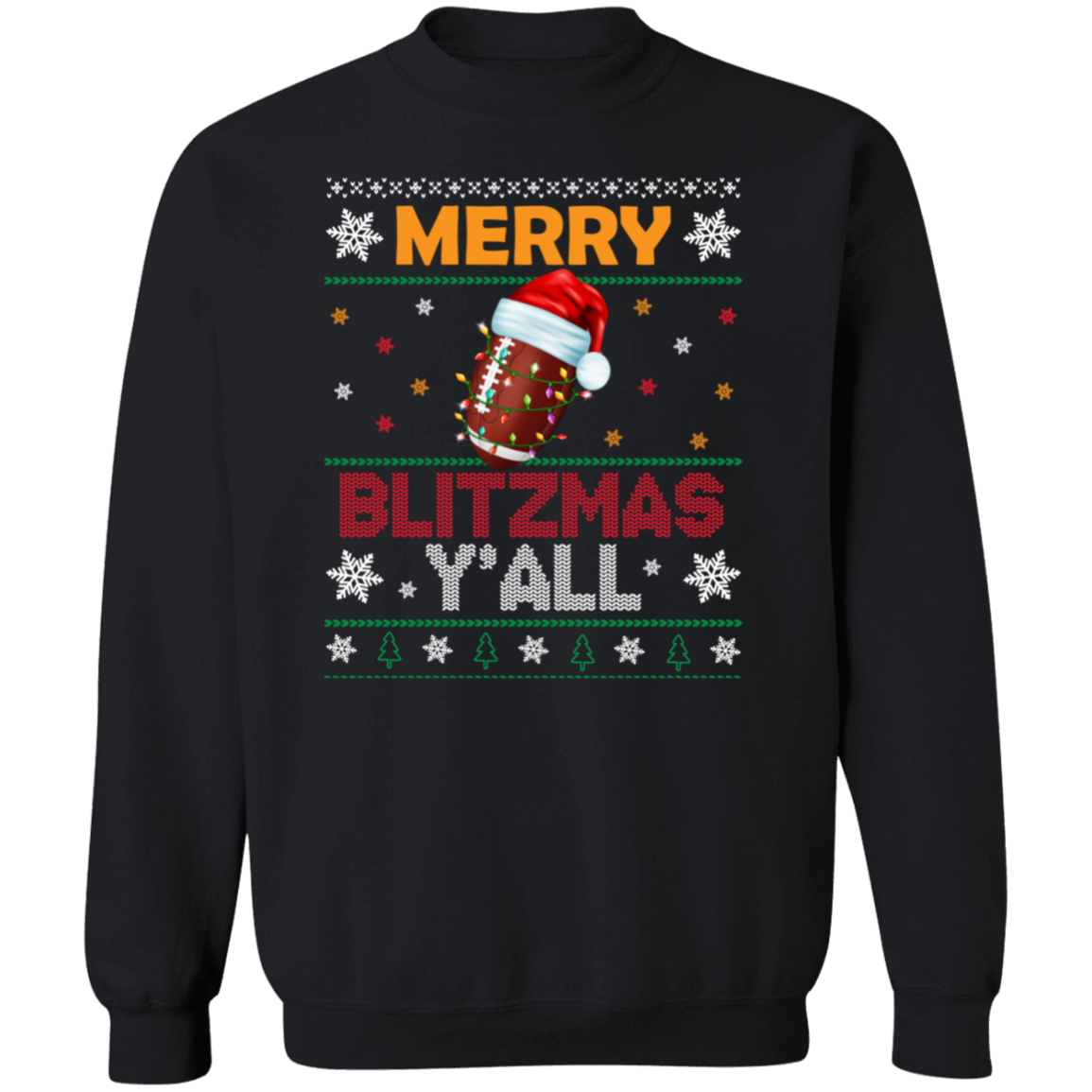 Merry Blitz-Mas Football Crew Neck SweatShirt