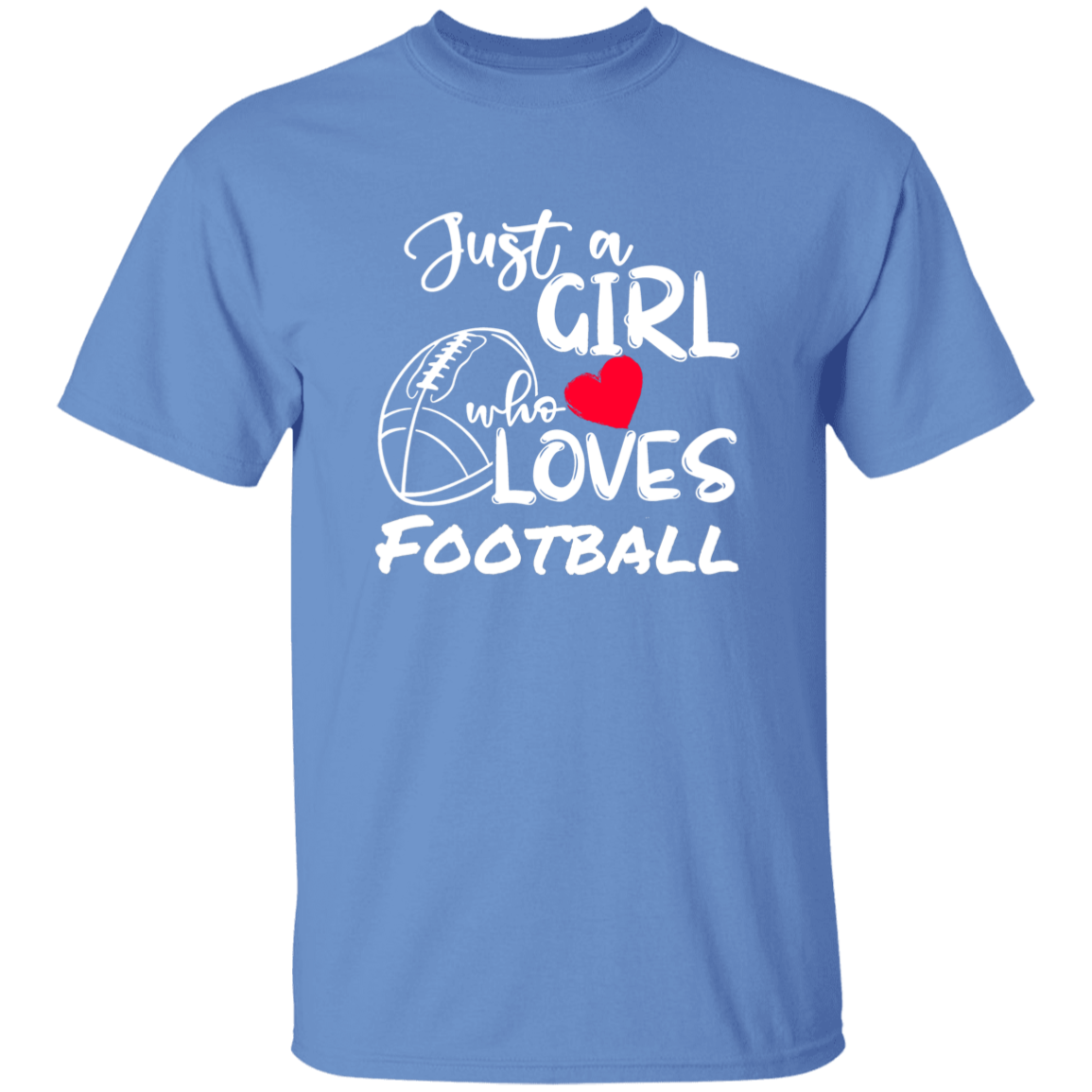 Just a Girl who Loves Football-T-Shirt