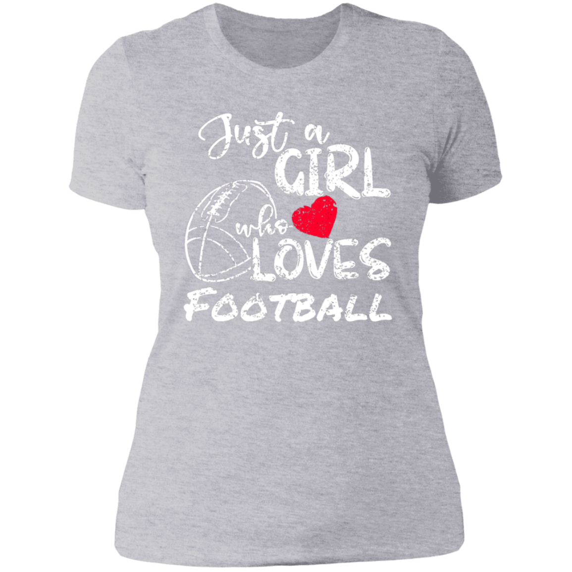 Just a Girl Who Loves Football Womens Tee