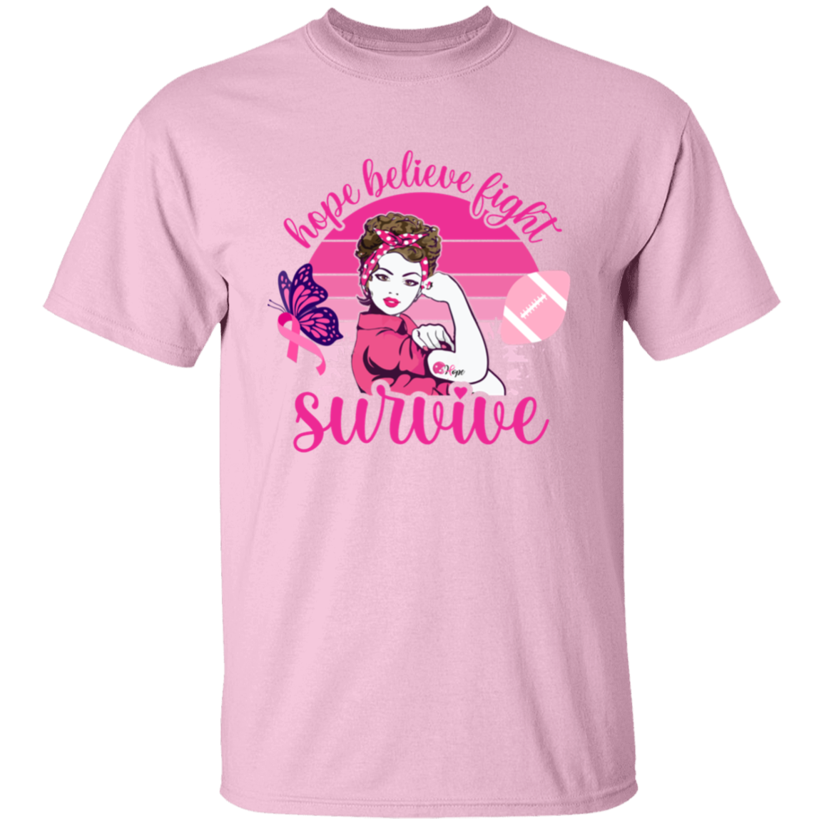 Breast Cancer Awareness Tee-Hope, Believe, Fight