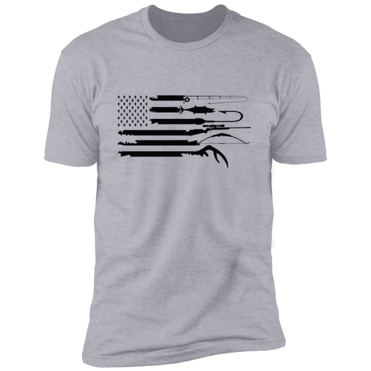 Fishing American Flag-T - Shirt