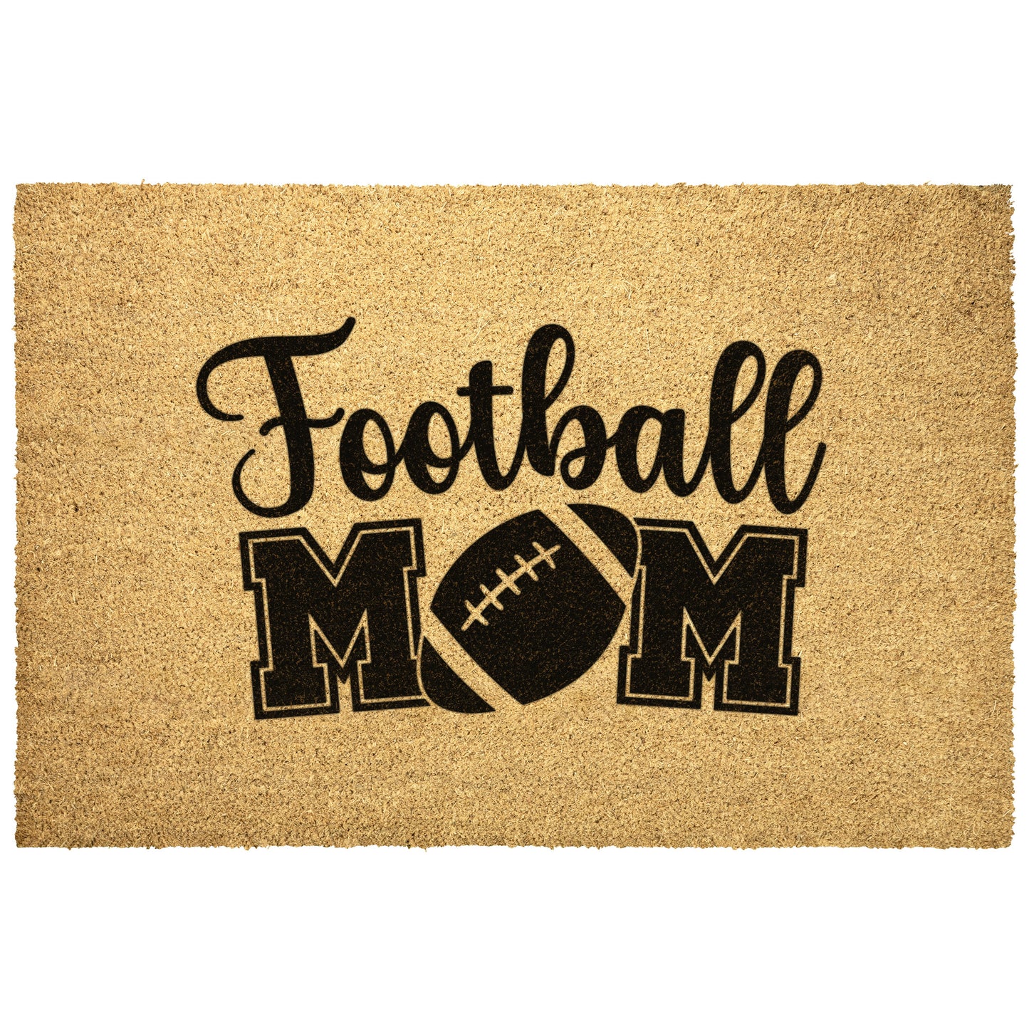 FOOTBALL MOM DOOR MAT