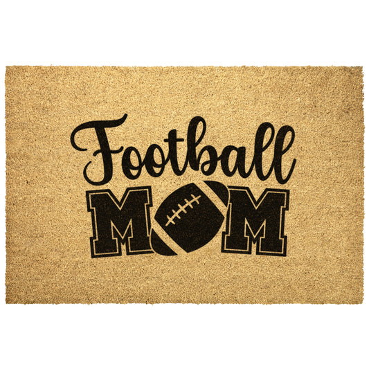 FOOTBALL MOM DOOR MAT