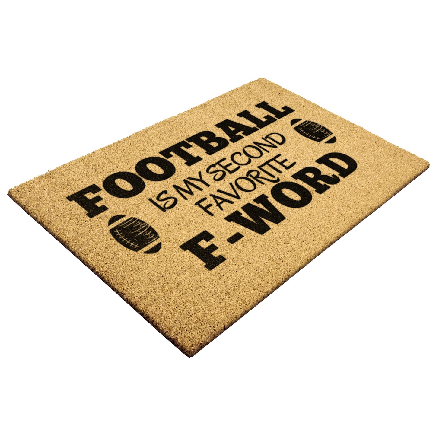 FOOTBALL MY SECOND FAVORITE F-WORD OUTDOOR MAT