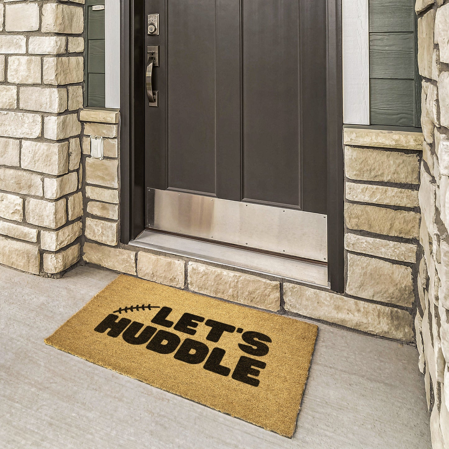 LET'S HUDDLE FOOTBALL- DOORMAT
