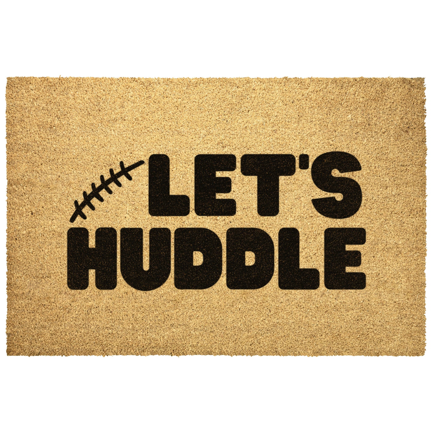LET'S HUDDLE FOOTBALL- DOORMAT