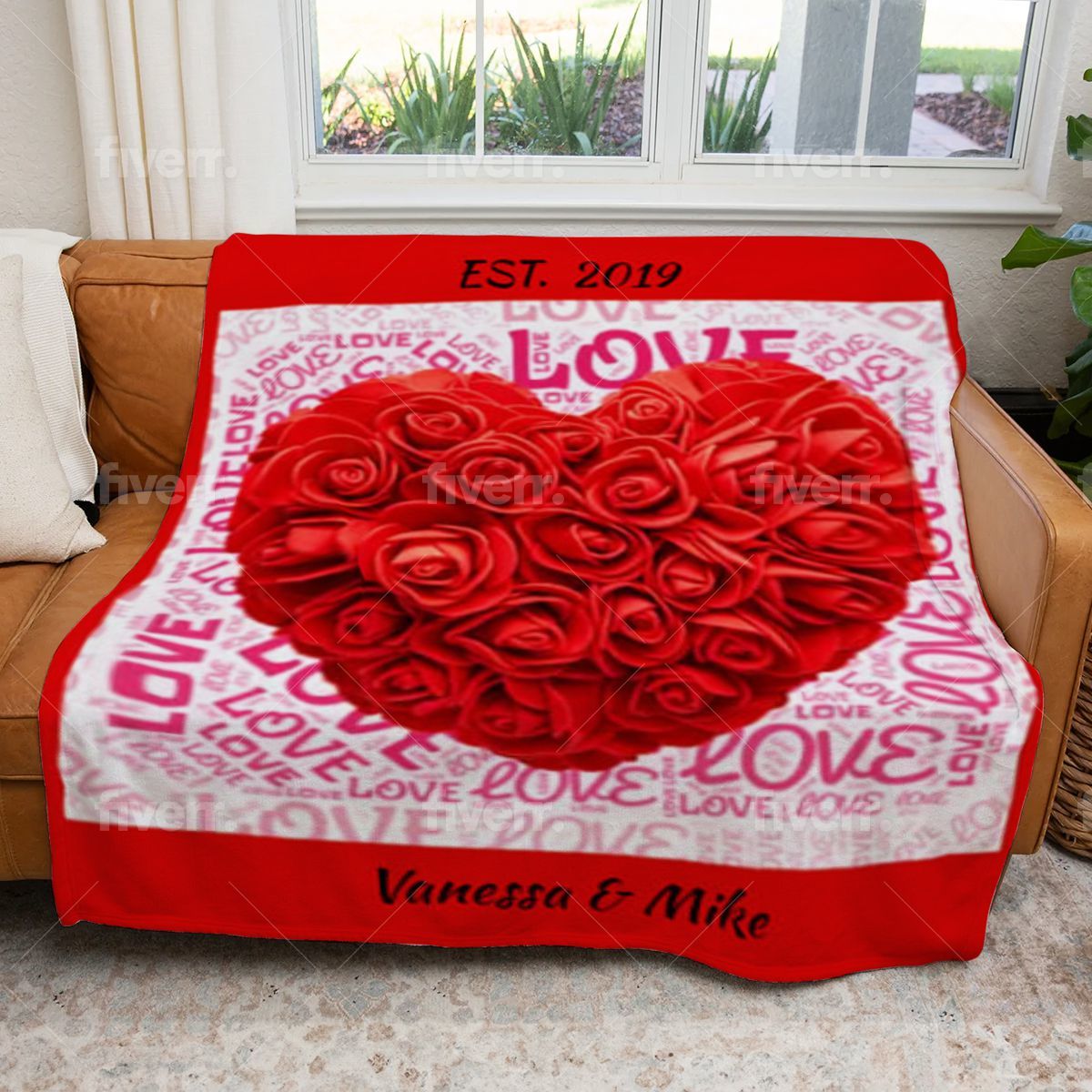 Personalized Love Blanket-Name and Date