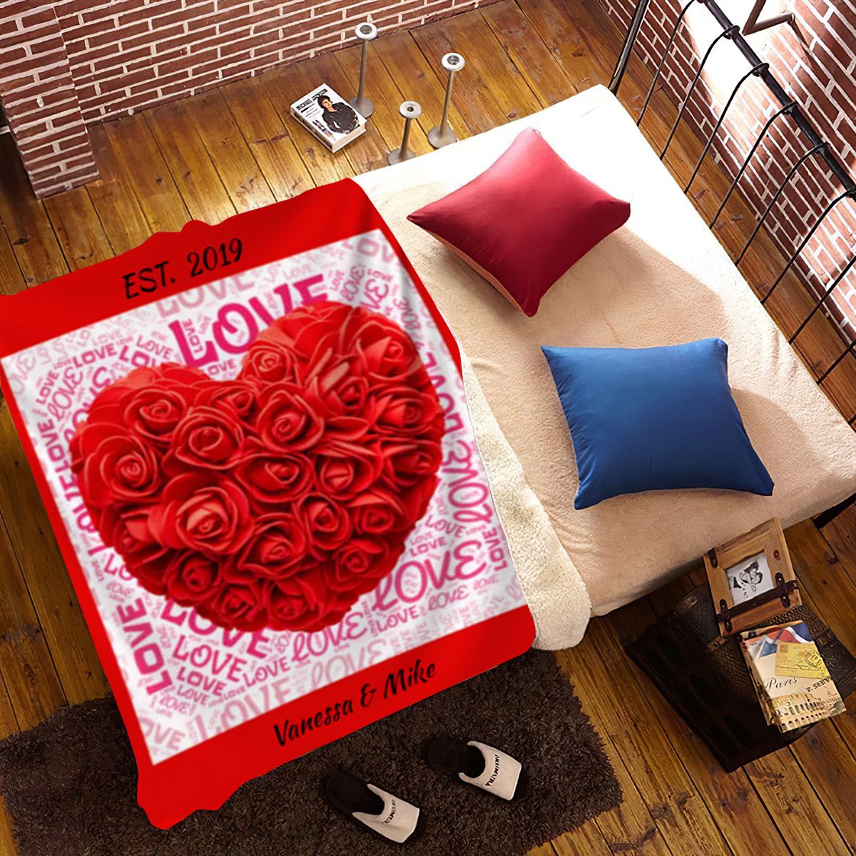 Personalized Love Blanket-Name and Date