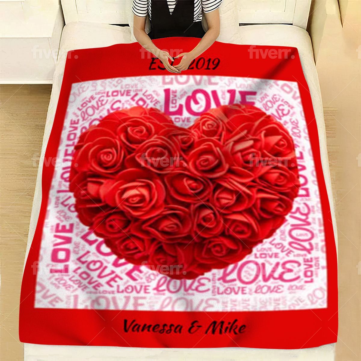 Personalized Love Blanket-Name and Date