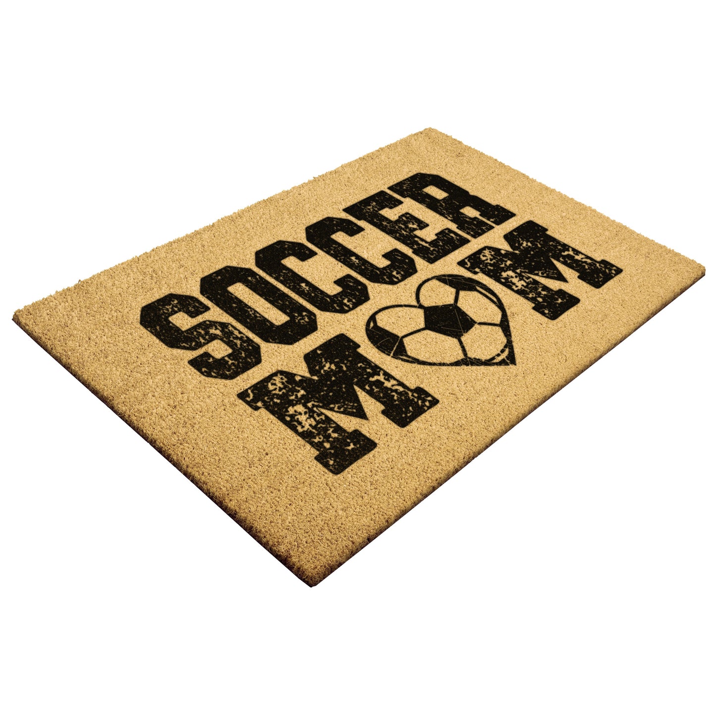 SOCCER MOM DISTRESSED LOOK-DOORMAT