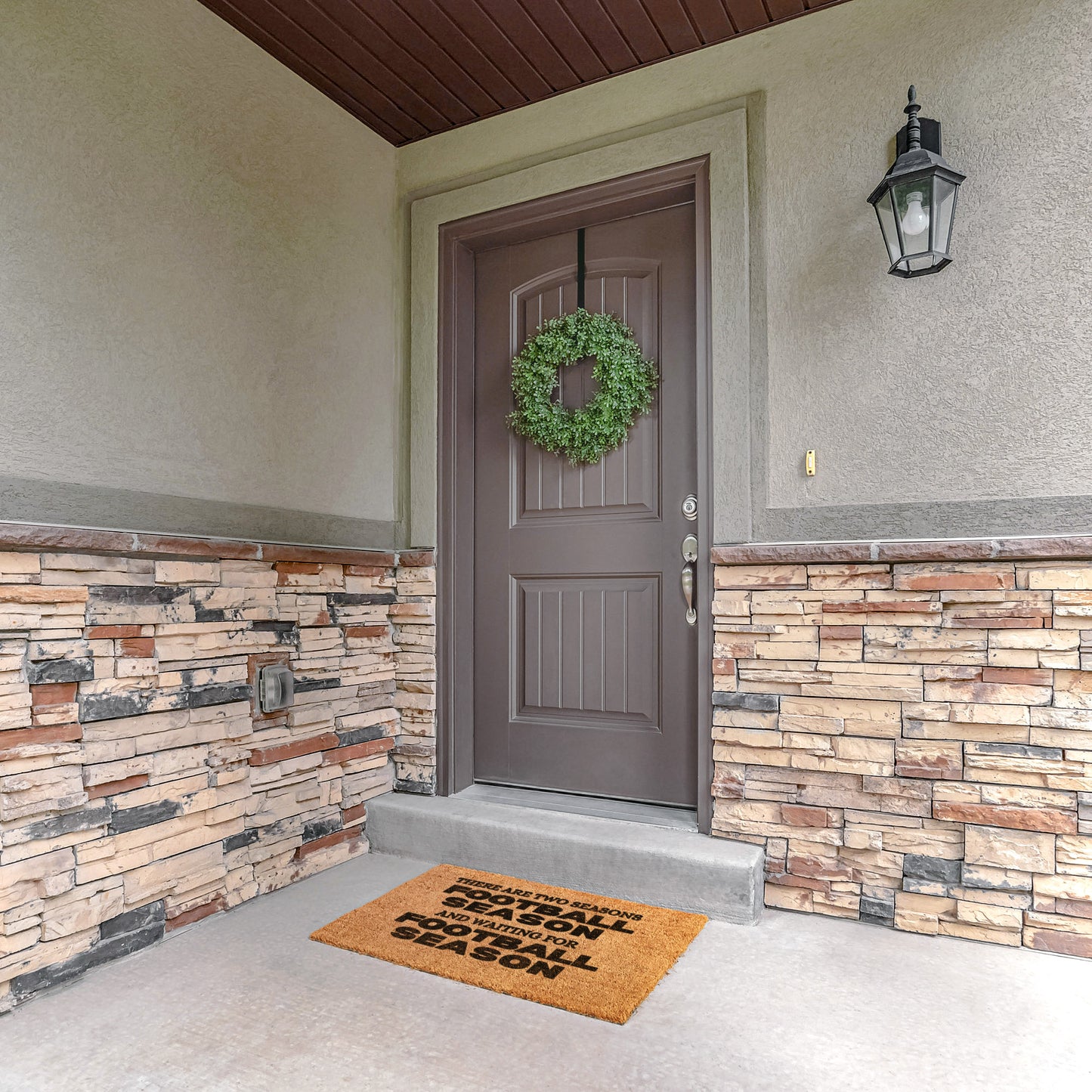 THERE ARE TWO SEASONS  FOOTBALL SEASON AND-OUTDOOR FLOOR MAT