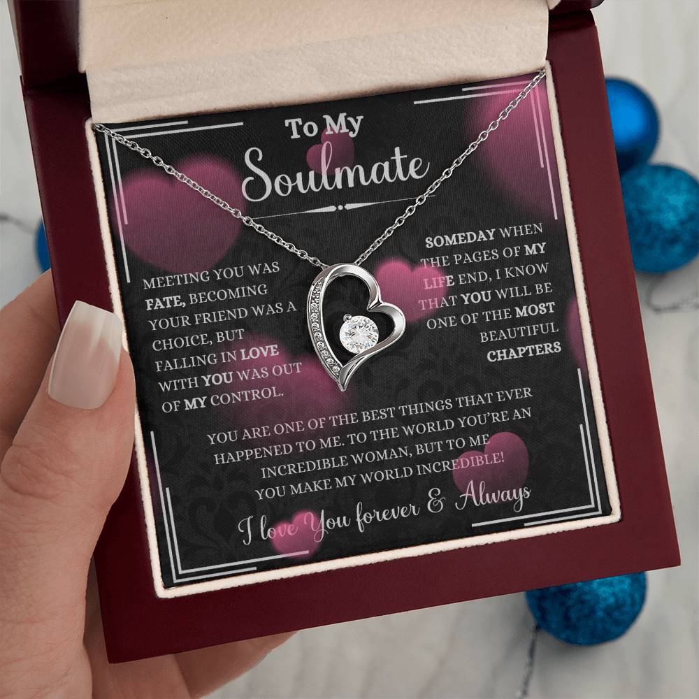 To My Soulmate | Meeting you was fate | Forever Love Necklace