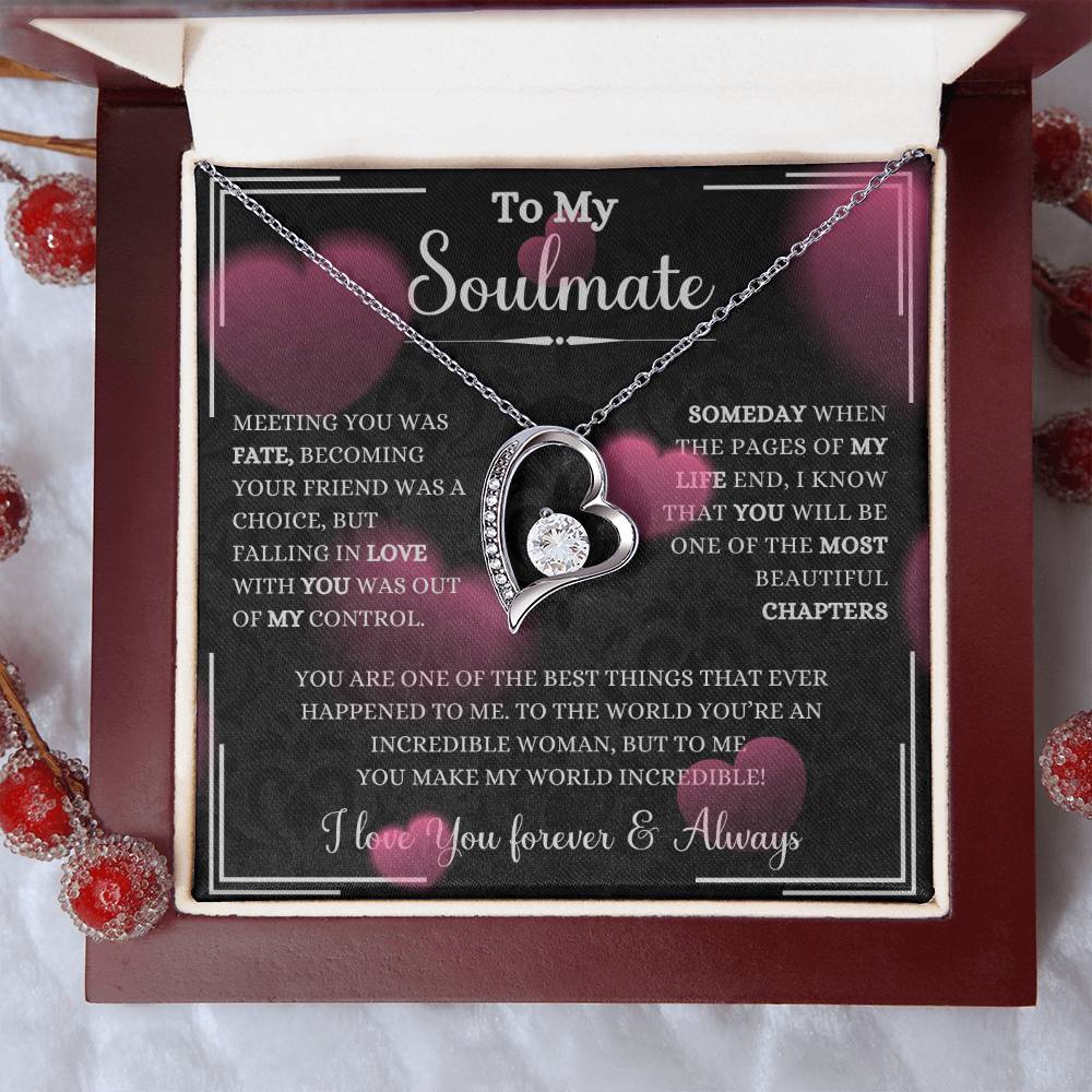 To My Soulmate | Meeting you was fate | Forever Love Necklace