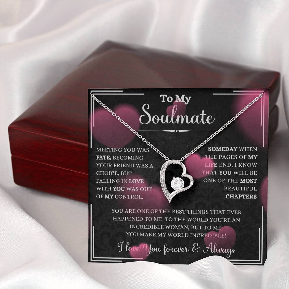 To My Soulmate | Meeting you was fate | Forever Love Necklace