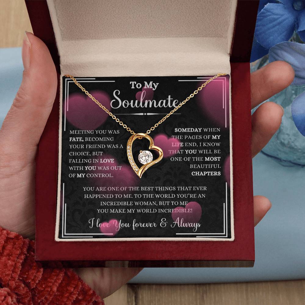 To My Soulmate | Meeting you was fate | Forever Love Necklace