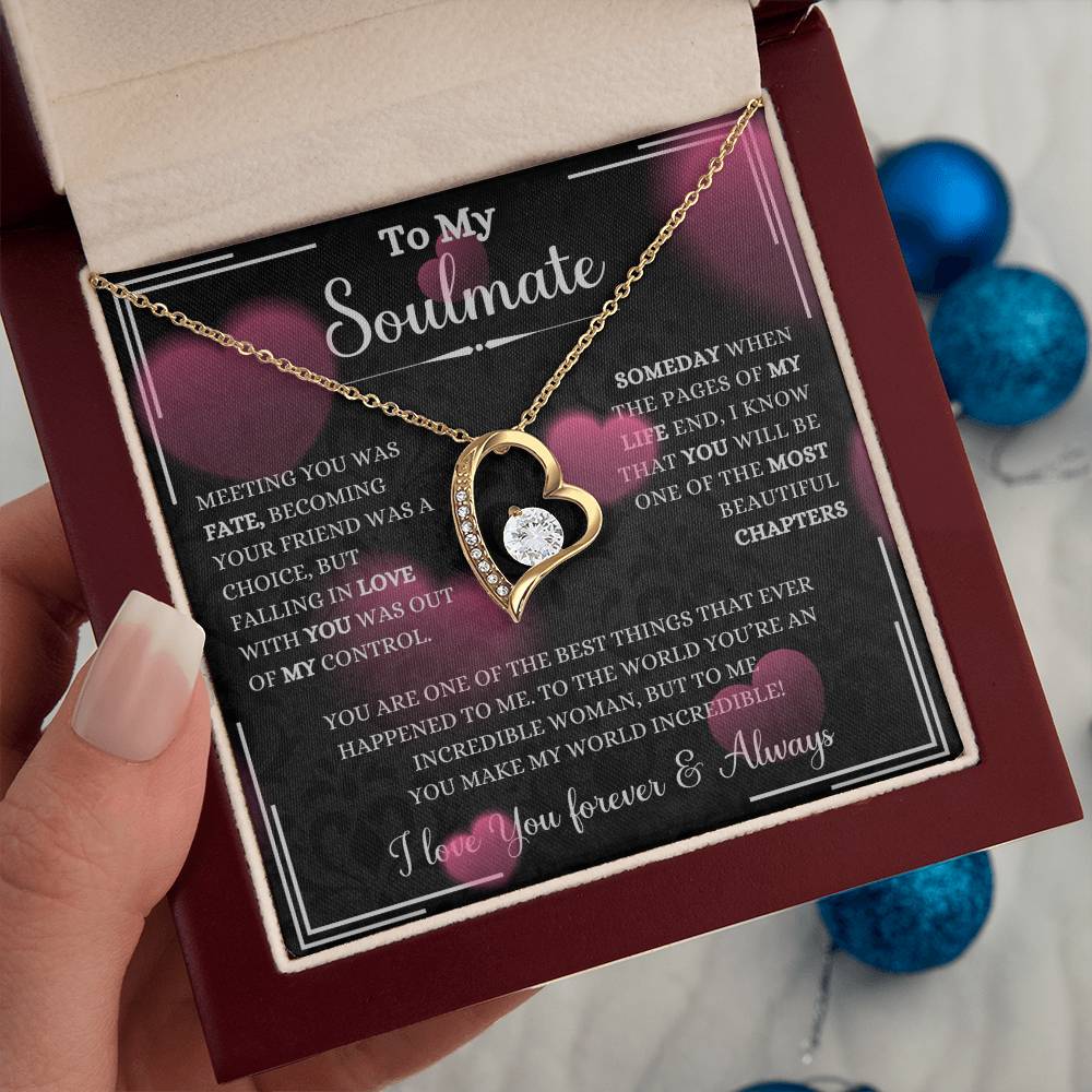 To My Soulmate | Meeting you was fate | Forever Love Necklace