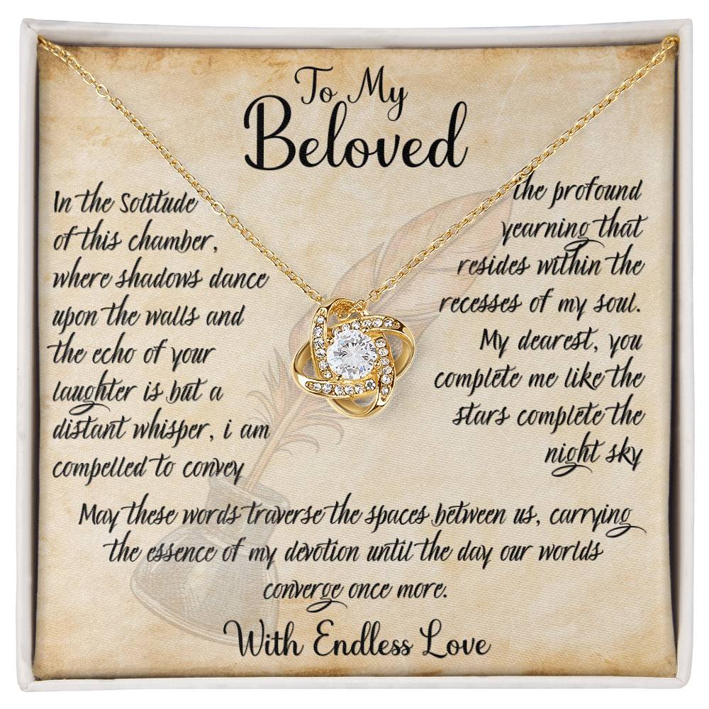 19th Century Love Message | To My Beloved | In the Solitude of this Chamber | Love Knot