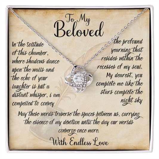 19th Century Love Message | To My Beloved | In the Solitude of this Chamber | Love Knot