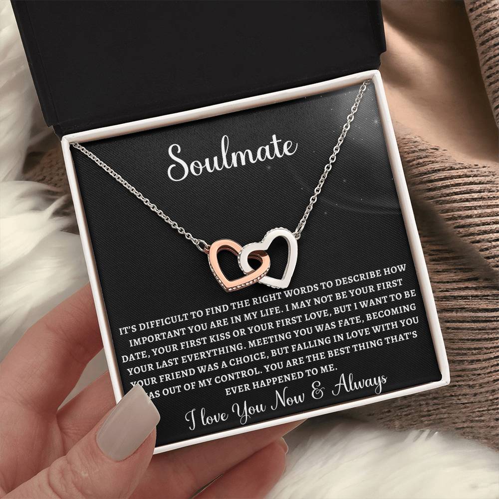 To My Soulmate | it's Difficult to find the right words | Interlocking heart