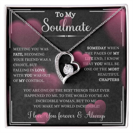 To My Soulmate | Meeting you was fate | Forever Love Necklace