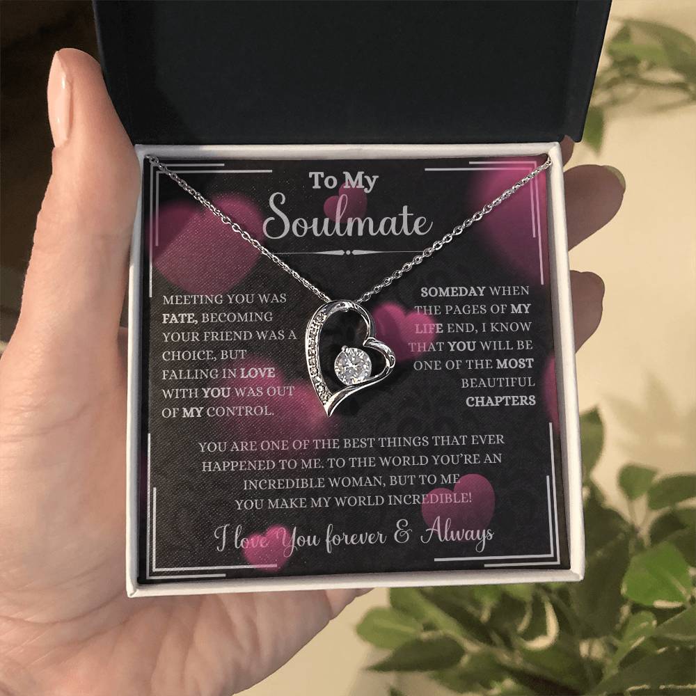 To My Soulmate | Meeting you was fate | Forever Love Necklace