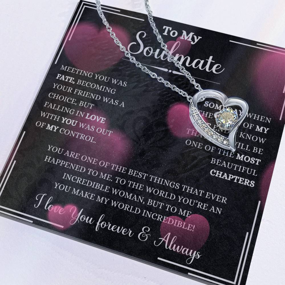 To My Soulmate | Meeting you was fate | Forever Love Necklace