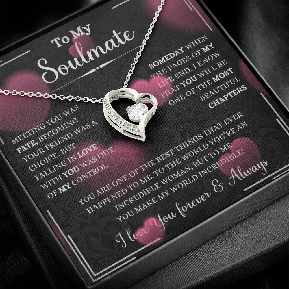 To My Soulmate | Meeting you was fate | Forever Love Necklace