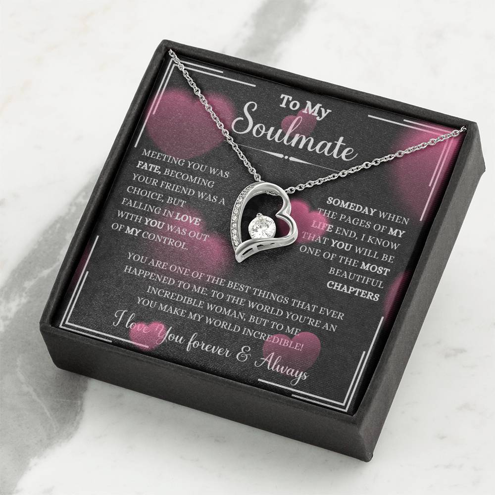 To My Soulmate | Meeting you was fate | Forever Love Necklace