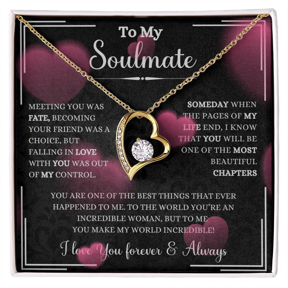 To My Soulmate | Meeting you was fate | Forever Love Necklace