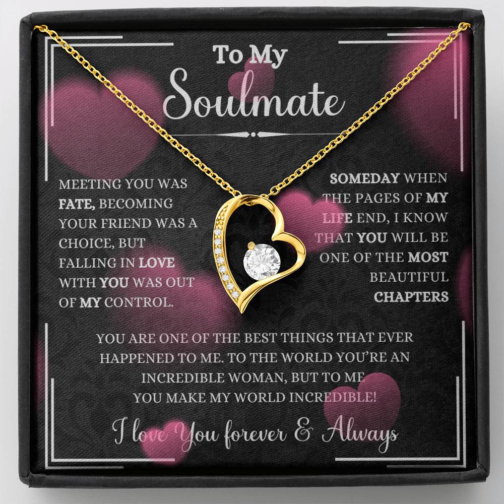 To My Soulmate | Meeting you was fate | Forever Love Necklace