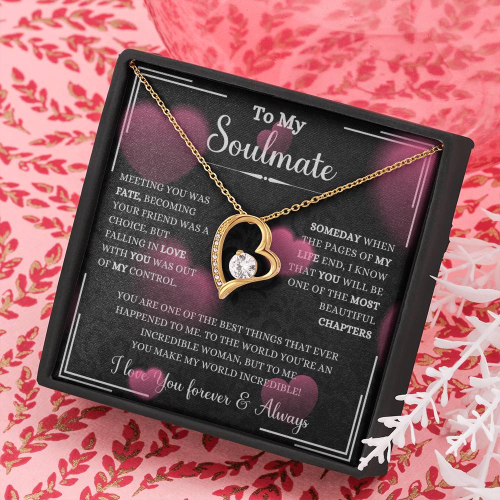 To My Soulmate | Meeting you was fate | Forever Love Necklace