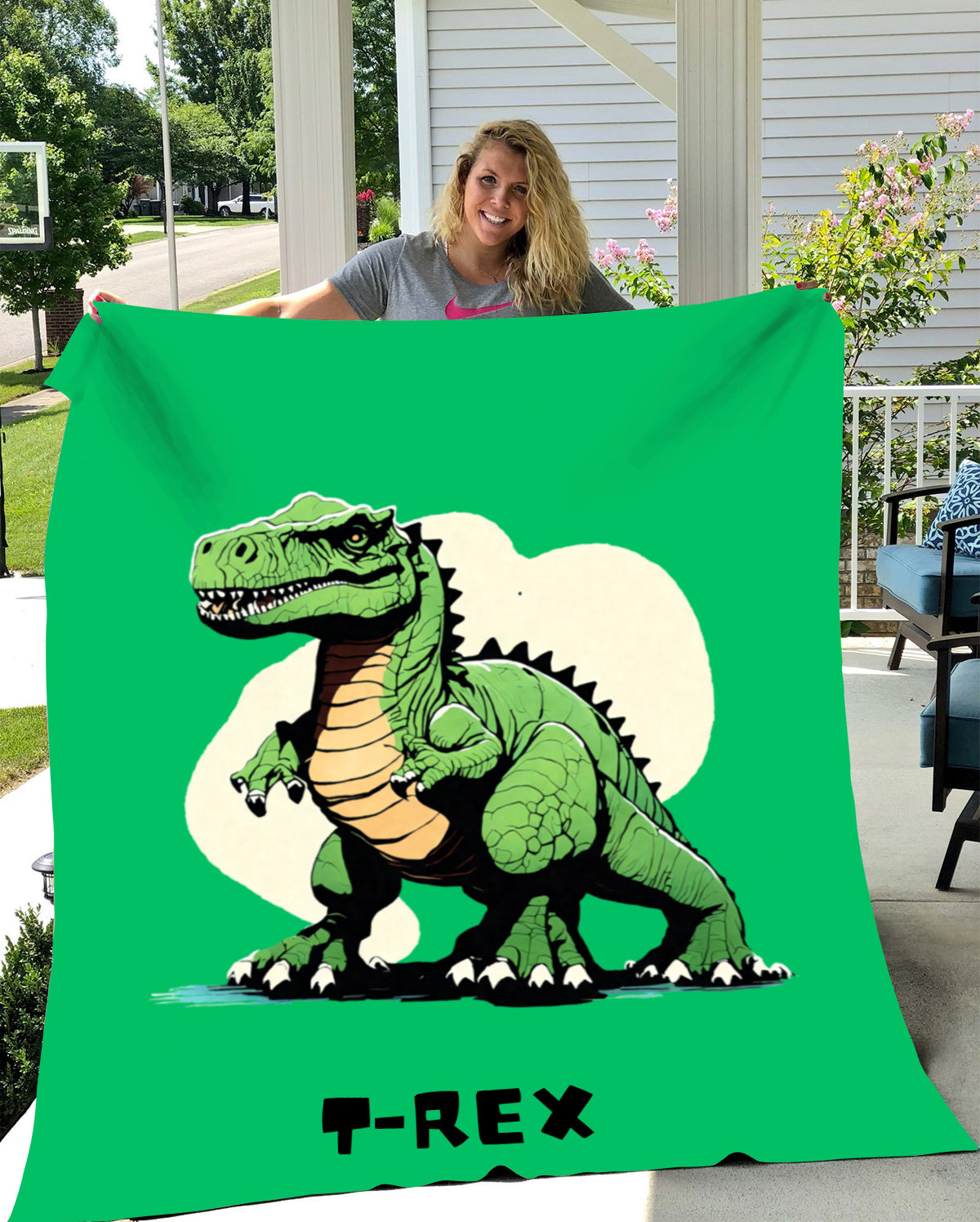 T-Rex Dinosaur Cozy Plush Fleece Blanket