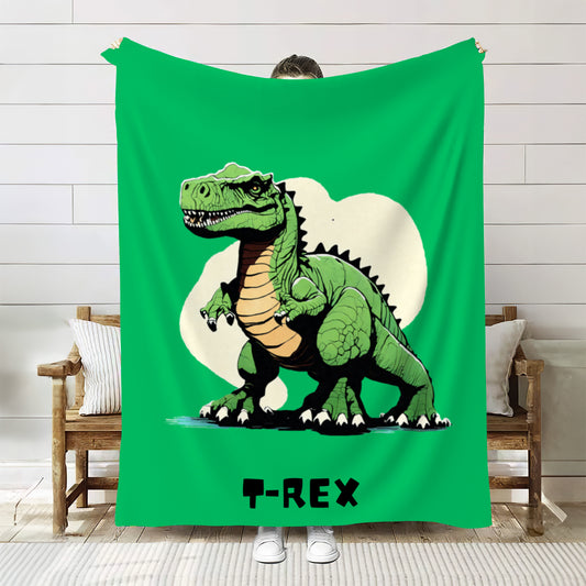 T-Rex Dinosaur Cozy Plush Fleece Blanket